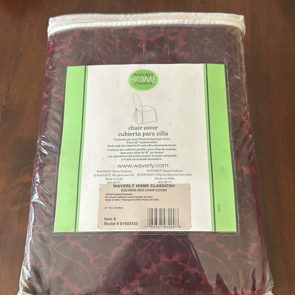 Waverly Home Classics Chair Cover – Semi-Fitted Dining Chair Slipcover